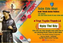 Ngày thứ bảy Tuần cửu nhật kính thánh Antôn 9/8/2021: Thánh lễ và Kinh nguyện trực tuyến
