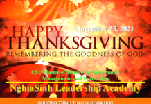 Chương trình Thạc sĩ Học viện Lãnh đạo Nghĩa Sinh và Đại học Công lập Chicago: Thư mời tham dự Thánh lễ Tạ ơn 2021