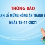 Hội Dòng Mến Thánh Giá Vinh: Thông báo Thánh lễ mừng Hồng Ân Thánh Hiến ngày 18/11/2021