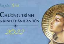 Chương trình đại lễ mừng kính thánh Antôn Trại Gáo 2022
