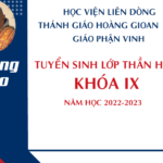 Học Viện Liên Dòng Thánh Giáo Hoàng Gioan XXIII: Thông báo tuyển sinh Lớp Thần Học khóa IX