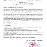 Thông báo: Chương trình “24 giờ cho Chúa” năm 2023