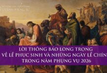 Lời thông báo long trọng về Lễ Phục Sinh và những ngày lễ chính trong năm phụng vụ 2026 được công bố vào ngày lễ Chúa Hiển Linh