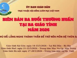 Ủy Ban Giáo Dân: Biên bản ban buổi thường huấn tại ba Giáo tỉnh năm 2026