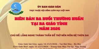 Ủy Ban Giáo Dân: Biên bản ban buổi thường huấn tại ba Giáo tỉnh năm 2026