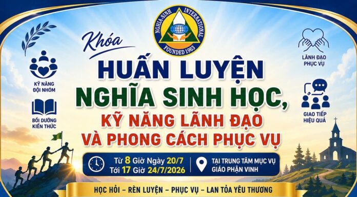 Thư mời tham dự khóa huấn luyện Nghĩa Sinh
